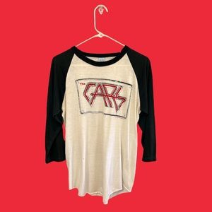 Vintage 1982 The Cars Tour shirt. 3/4 length sleeve “Baseball” shirt. XL 😮